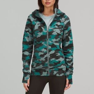Lululemon scuba full zip hoodie - Camo blue/ green